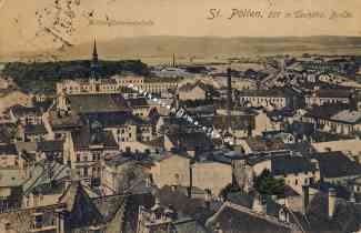 Bild einer Postkarte aus Sankt Pölten